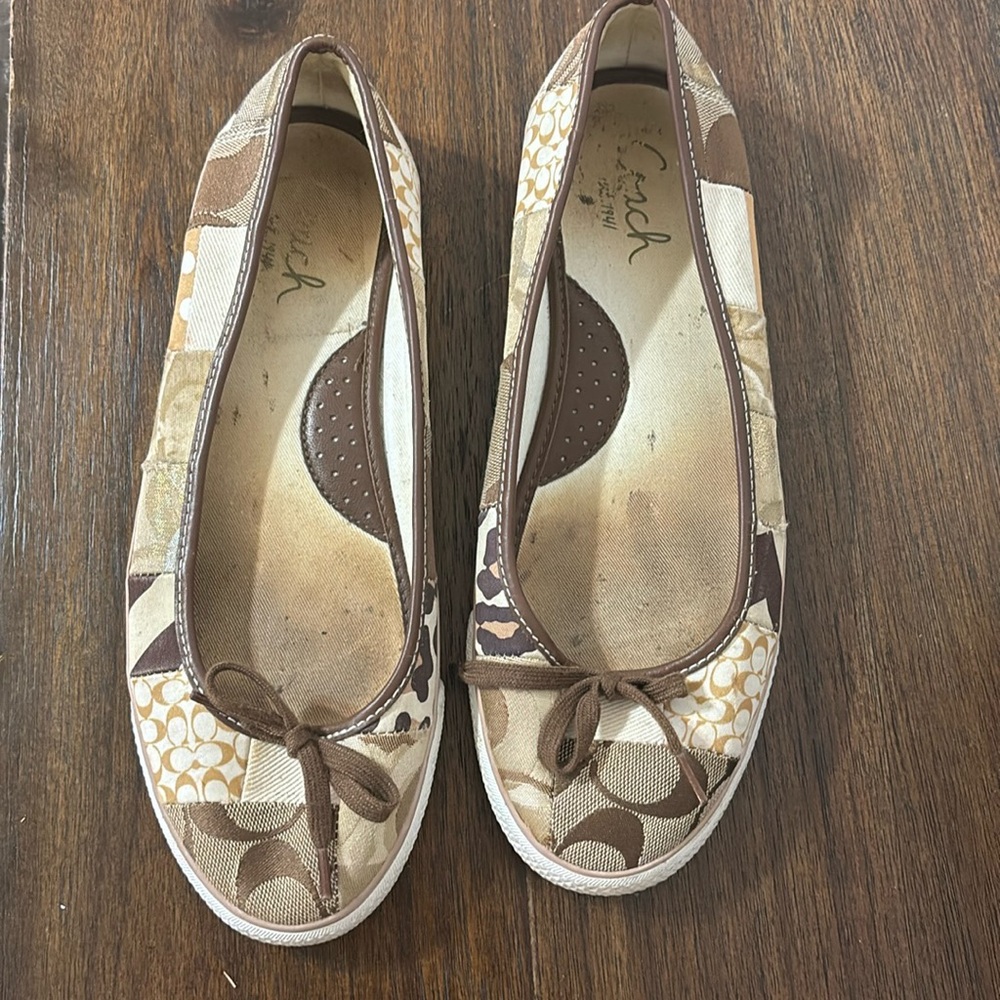 Coach patchwork flats